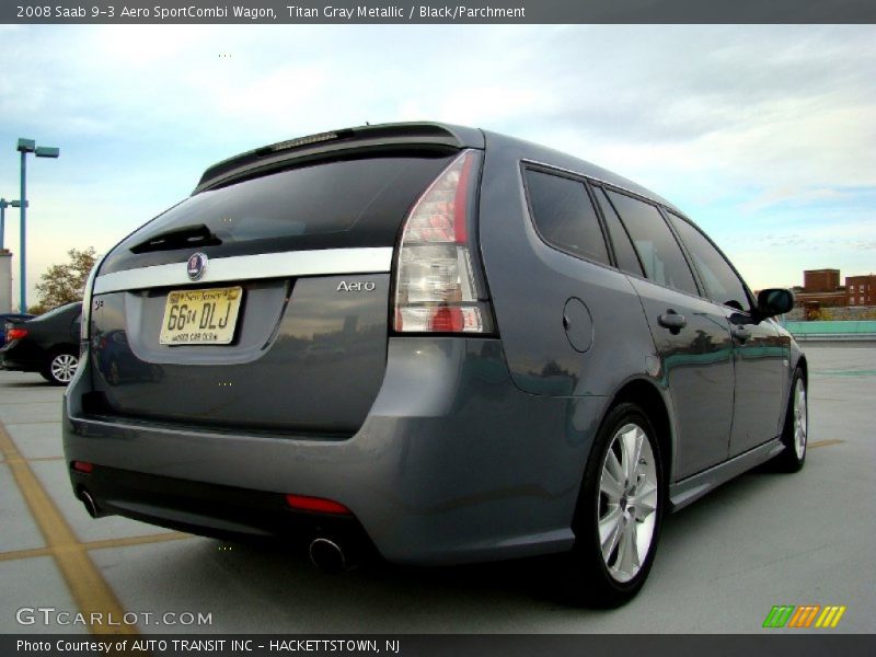 Titan Gray Metallic / Black/Parchment 2008 Saab 9-3 Aero SportCombi Wagon