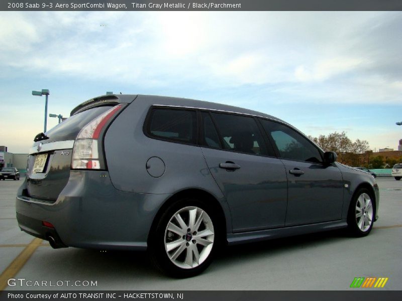 Titan Gray Metallic / Black/Parchment 2008 Saab 9-3 Aero SportCombi Wagon
