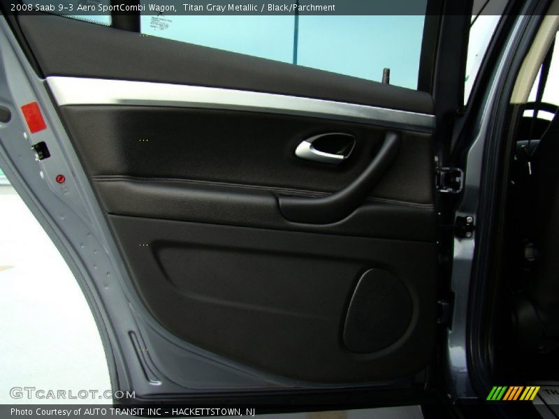 Titan Gray Metallic / Black/Parchment 2008 Saab 9-3 Aero SportCombi Wagon