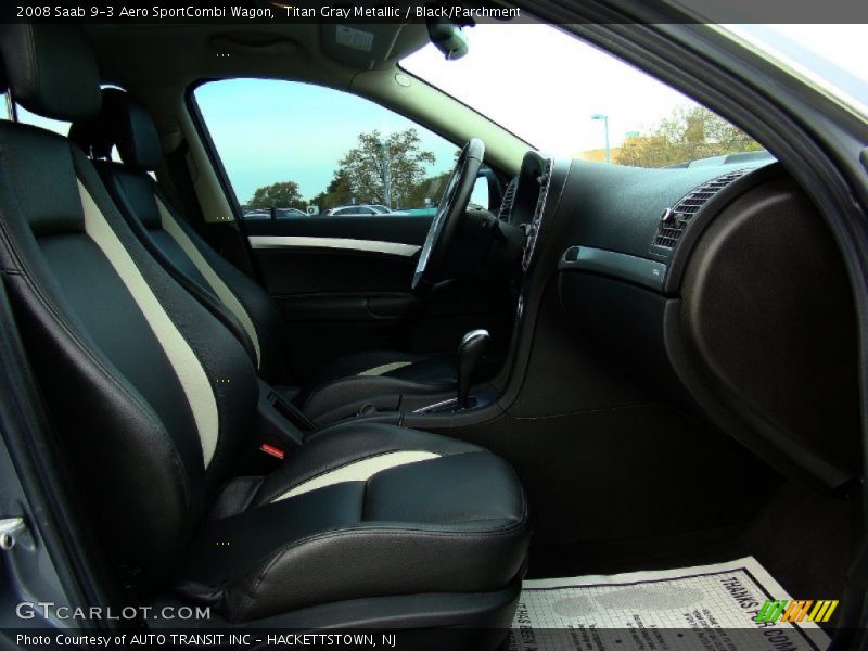 Titan Gray Metallic / Black/Parchment 2008 Saab 9-3 Aero SportCombi Wagon