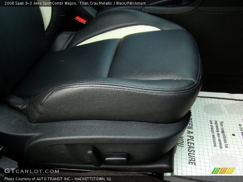 Titan Gray Metallic / Black/Parchment 2008 Saab 9-3 Aero SportCombi Wagon