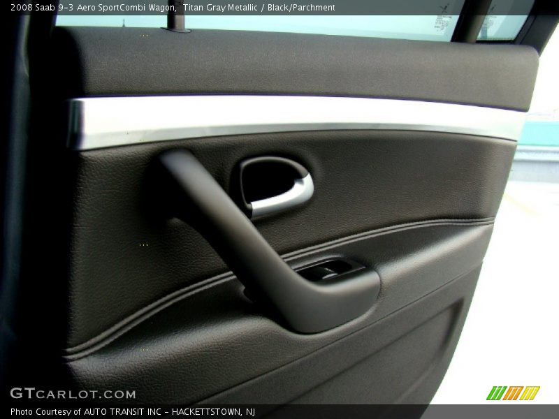 Titan Gray Metallic / Black/Parchment 2008 Saab 9-3 Aero SportCombi Wagon