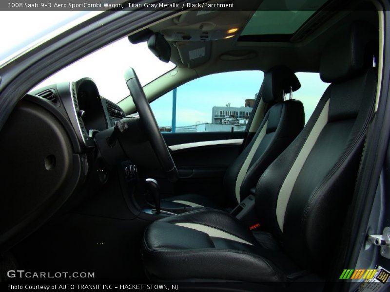 Titan Gray Metallic / Black/Parchment 2008 Saab 9-3 Aero SportCombi Wagon