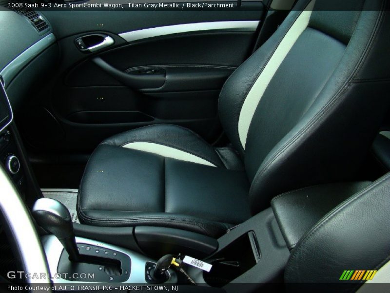 Titan Gray Metallic / Black/Parchment 2008 Saab 9-3 Aero SportCombi Wagon