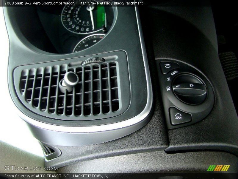 Titan Gray Metallic / Black/Parchment 2008 Saab 9-3 Aero SportCombi Wagon