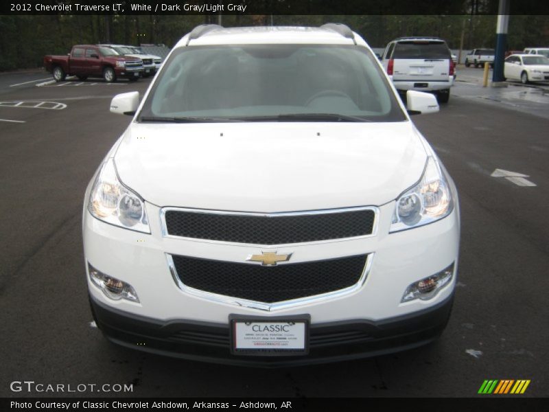 White / Dark Gray/Light Gray 2012 Chevrolet Traverse LT
