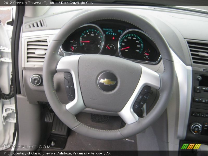 White / Dark Gray/Light Gray 2012 Chevrolet Traverse LT