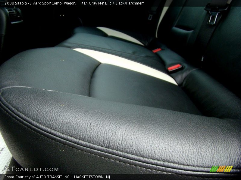Titan Gray Metallic / Black/Parchment 2008 Saab 9-3 Aero SportCombi Wagon