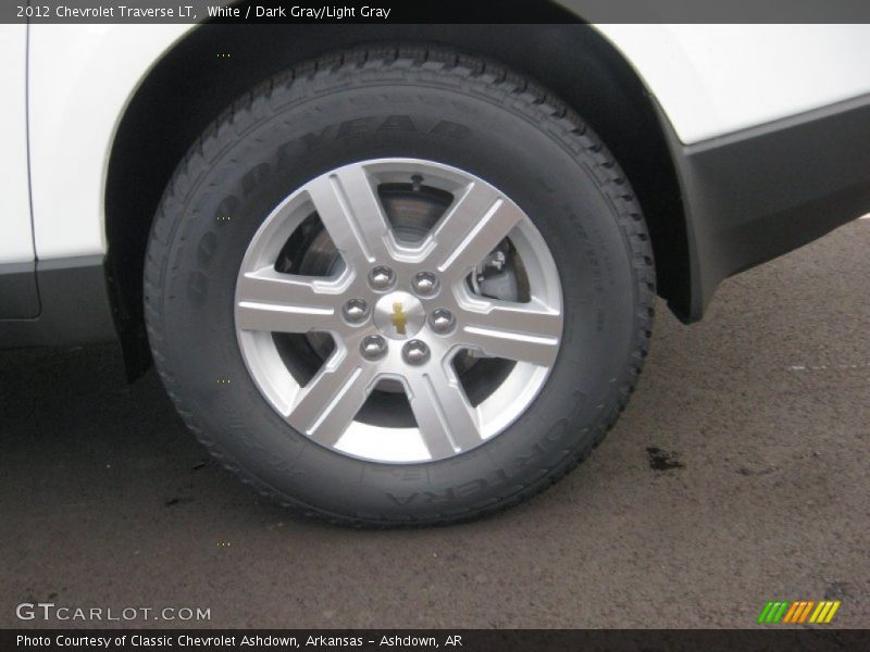 White / Dark Gray/Light Gray 2012 Chevrolet Traverse LT