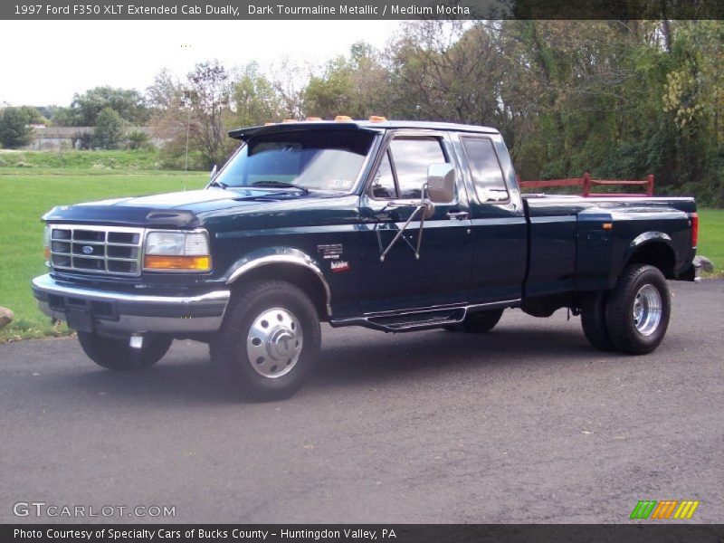 Dark Tourmaline Metallic / Medium Mocha 1997 Ford F350 XLT Extended Cab Dually