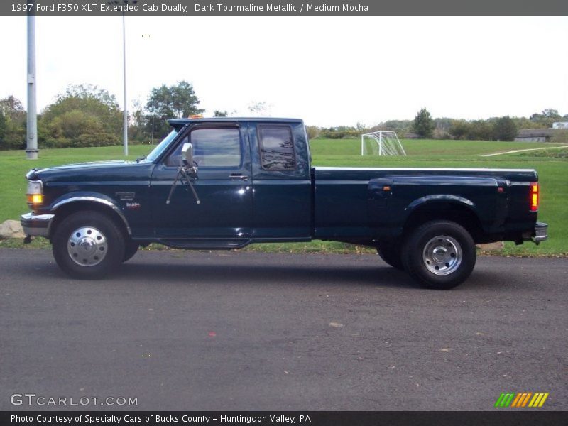 Dark Tourmaline Metallic / Medium Mocha 1997 Ford F350 XLT Extended Cab Dually