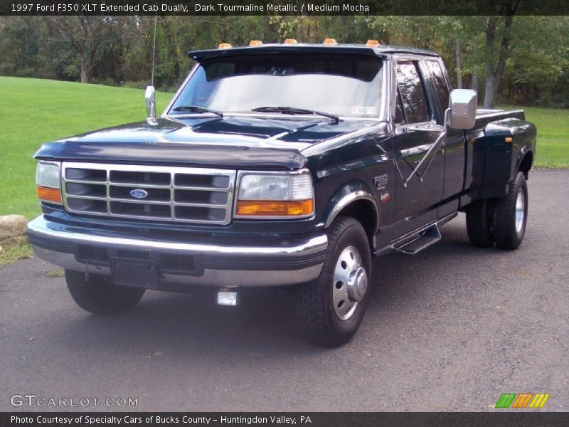 Dark Tourmaline Metallic / Medium Mocha 1997 Ford F350 XLT Extended Cab Dually