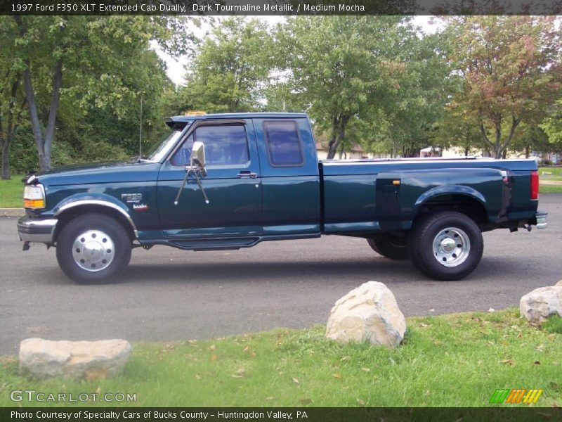 Dark Tourmaline Metallic / Medium Mocha 1997 Ford F350 XLT Extended Cab Dually
