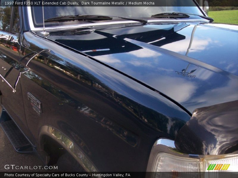 Dark Tourmaline Metallic / Medium Mocha 1997 Ford F350 XLT Extended Cab Dually