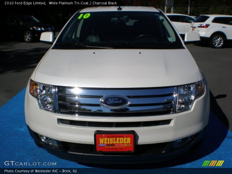 White Platinum Tri-Coat / Charcoal Black 2010 Ford Edge Limited