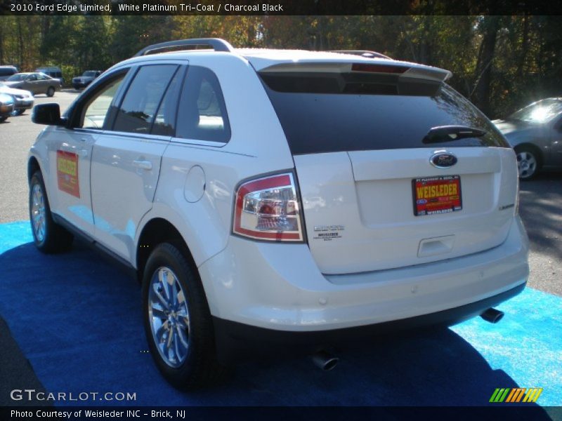 White Platinum Tri-Coat / Charcoal Black 2010 Ford Edge Limited