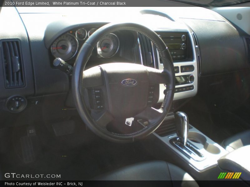 White Platinum Tri-Coat / Charcoal Black 2010 Ford Edge Limited