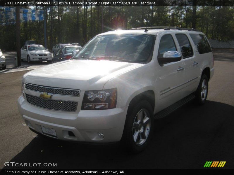 White Diamond Tricoat / Light Cashmere/Dark Cashmere 2011 Chevrolet Suburban LTZ