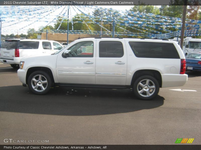 White Diamond Tricoat / Light Cashmere/Dark Cashmere 2011 Chevrolet Suburban LTZ