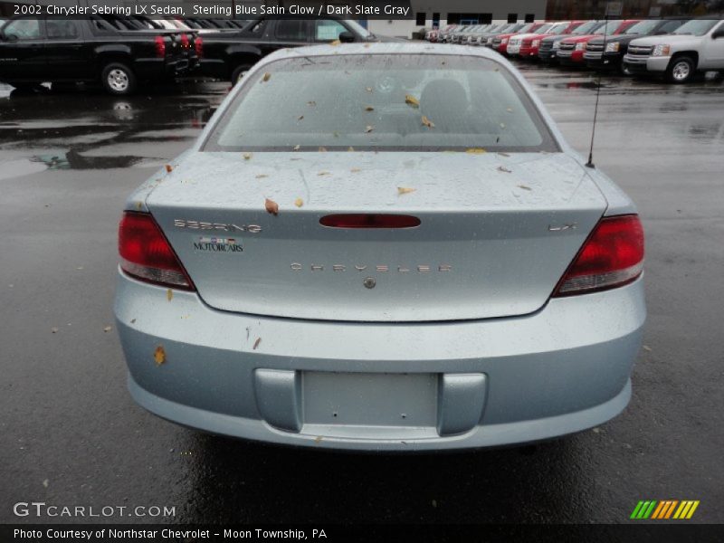 Sterling Blue Satin Glow / Dark Slate Gray 2002 Chrysler Sebring LX Sedan