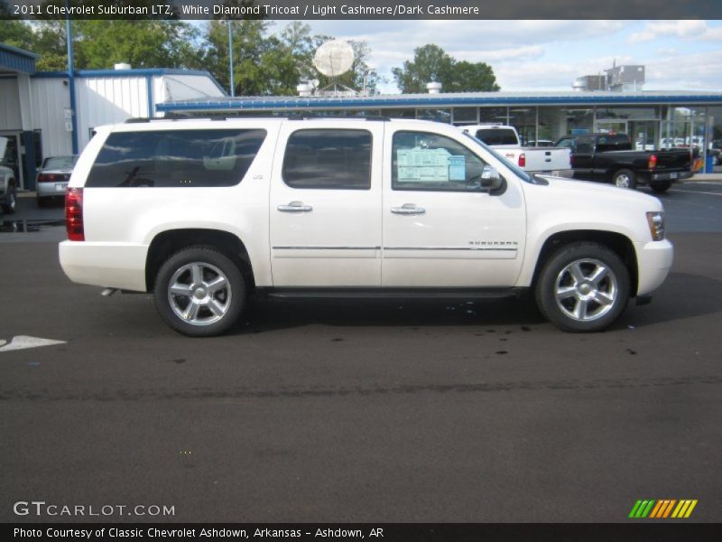 White Diamond Tricoat / Light Cashmere/Dark Cashmere 2011 Chevrolet Suburban LTZ