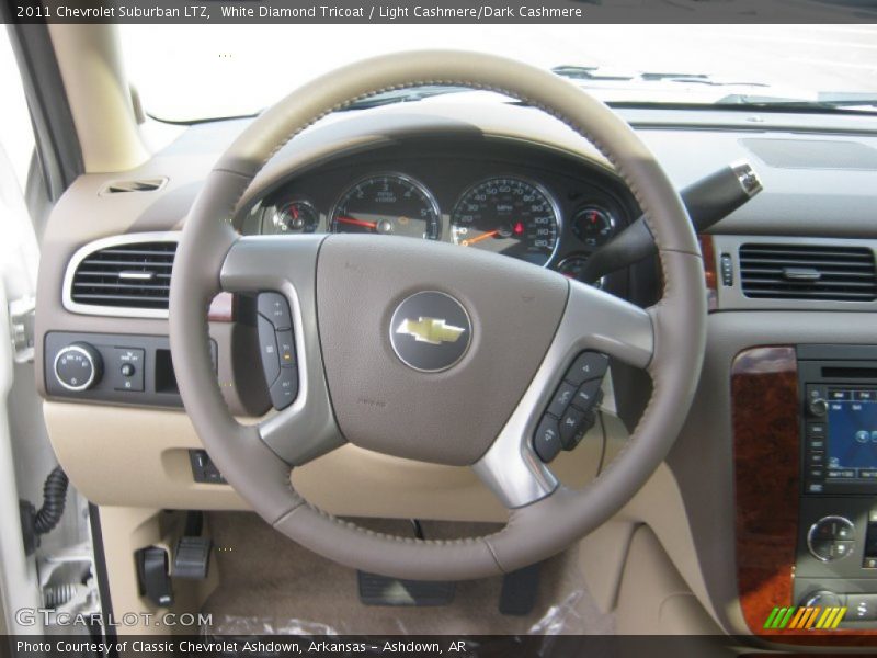 White Diamond Tricoat / Light Cashmere/Dark Cashmere 2011 Chevrolet Suburban LTZ