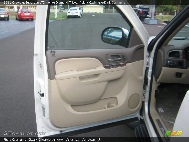 White Diamond Tricoat / Light Cashmere/Dark Cashmere 2011 Chevrolet Suburban LTZ