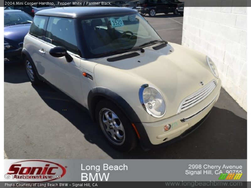 Pepper White / Panther Black 2004 Mini Cooper Hardtop