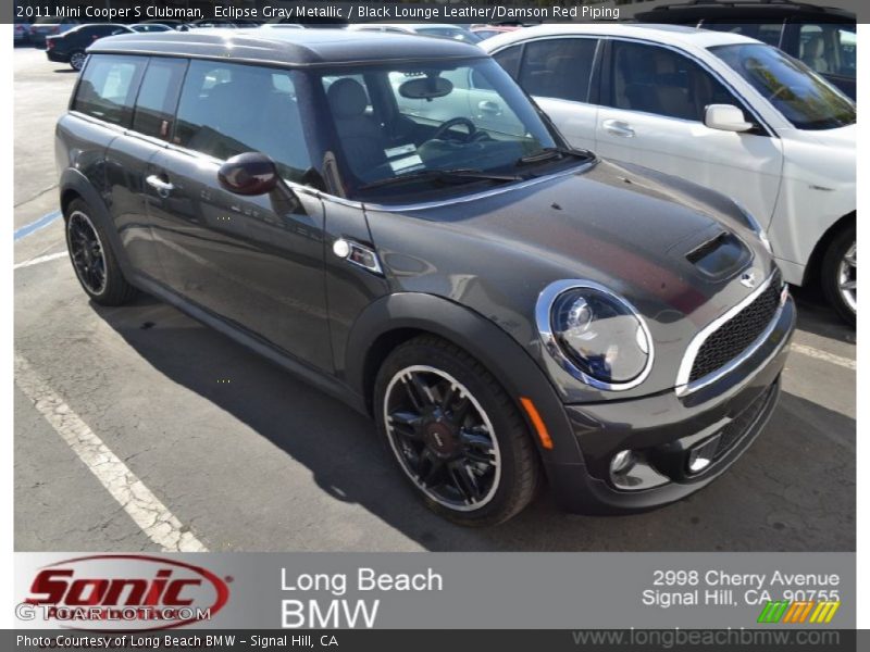 Eclipse Gray Metallic / Black Lounge Leather/Damson Red Piping 2011 Mini Cooper S Clubman