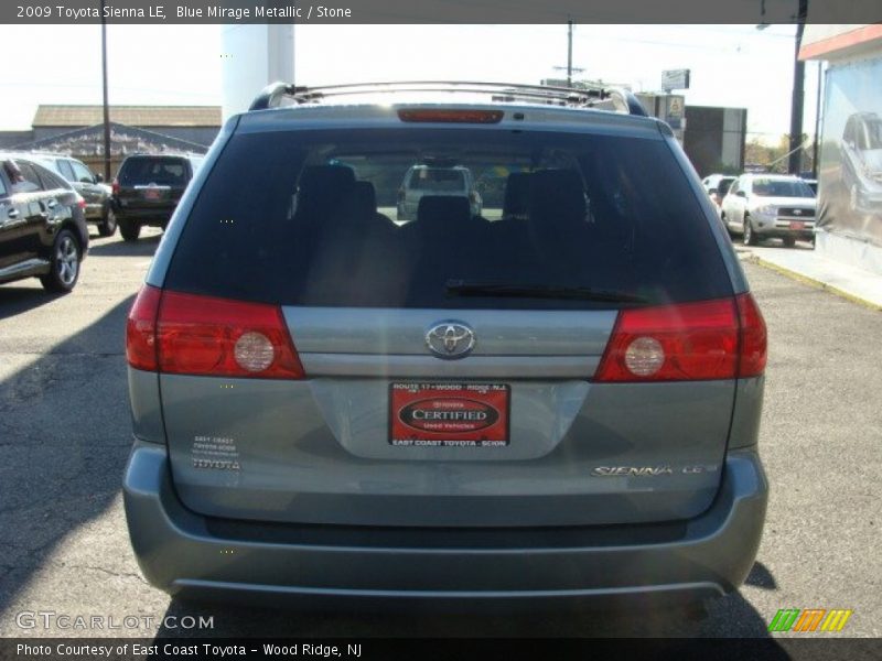 Blue Mirage Metallic / Stone 2009 Toyota Sienna LE