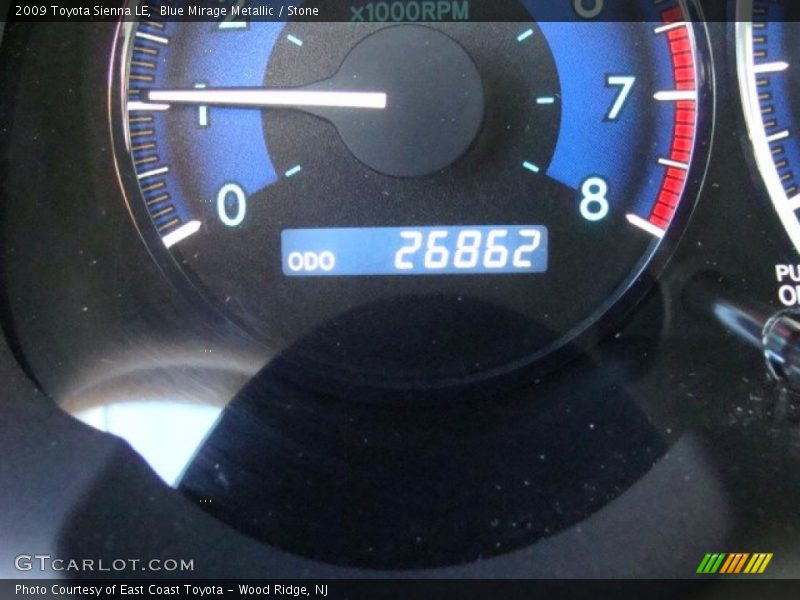Blue Mirage Metallic / Stone 2009 Toyota Sienna LE