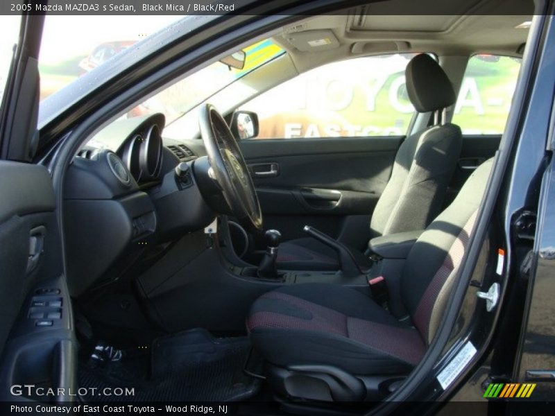 Black Mica / Black/Red 2005 Mazda MAZDA3 s Sedan