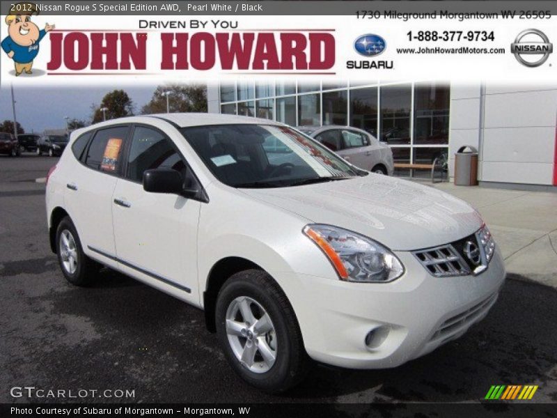 Pearl White / Black 2012 Nissan Rogue S Special Edition AWD