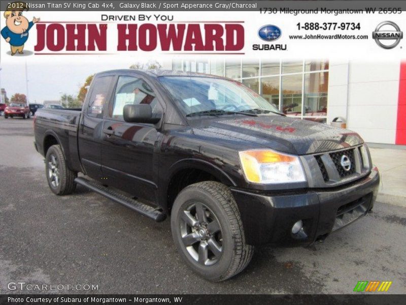 Galaxy Black / Sport Apperance Gray/Charcoal 2012 Nissan Titan SV King Cab 4x4
