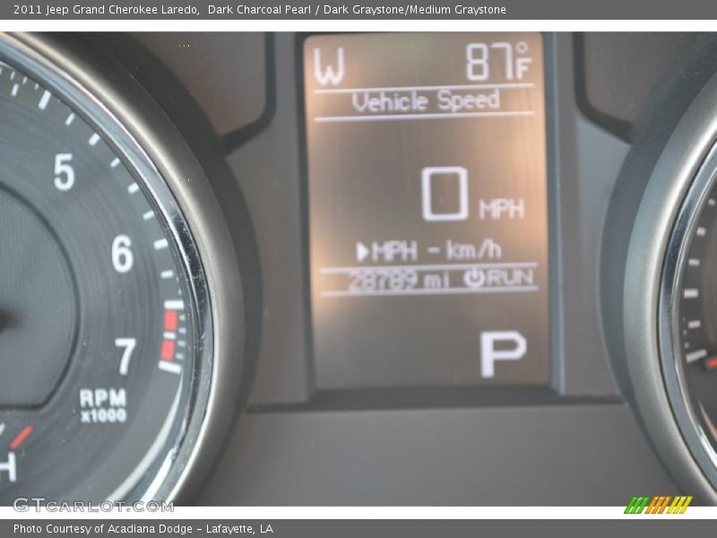 Dark Charcoal Pearl / Dark Graystone/Medium Graystone 2011 Jeep Grand Cherokee Laredo
