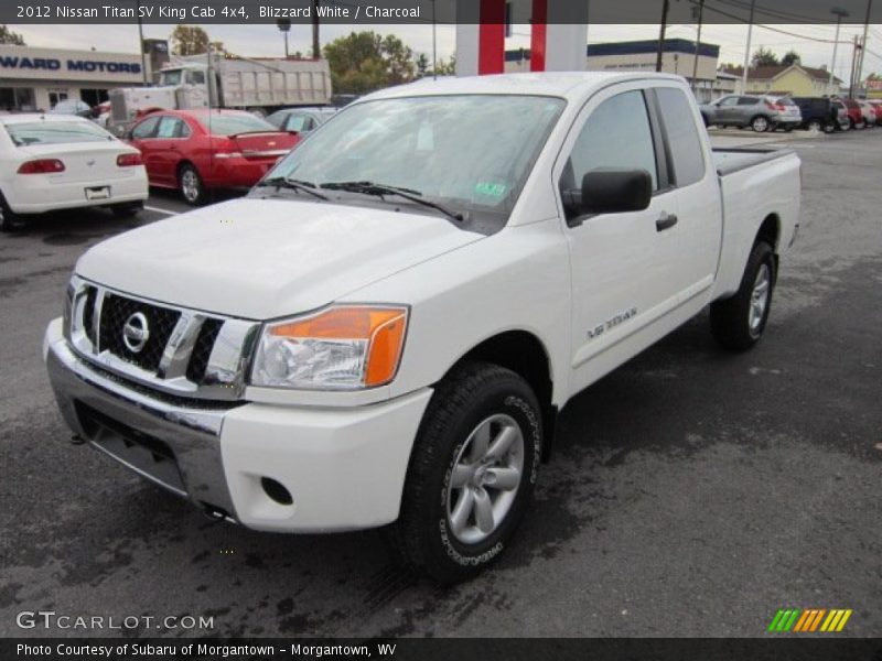 Blizzard White / Charcoal 2012 Nissan Titan SV King Cab 4x4