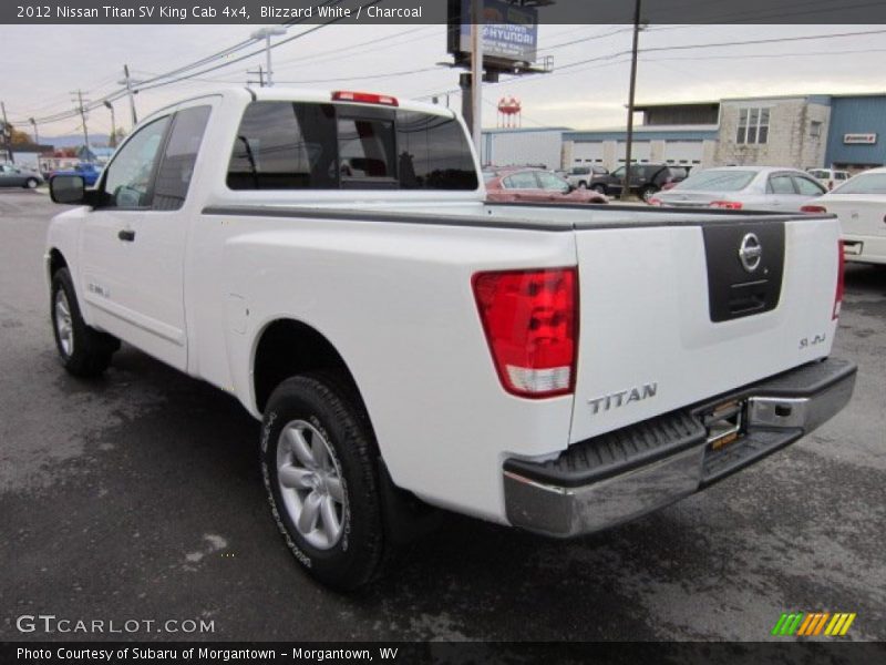 Blizzard White / Charcoal 2012 Nissan Titan SV King Cab 4x4