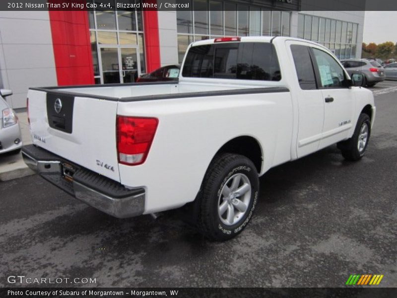 Blizzard White / Charcoal 2012 Nissan Titan SV King Cab 4x4
