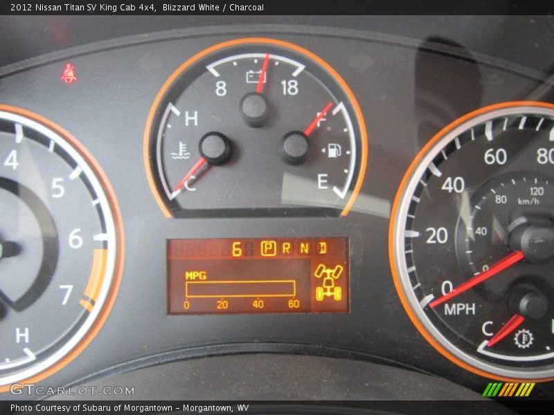Blizzard White / Charcoal 2012 Nissan Titan SV King Cab 4x4