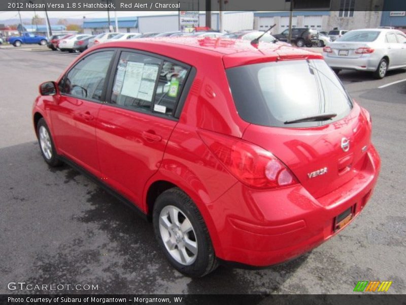 Red Alert / Charcoal 2012 Nissan Versa 1.8 S Hatchback