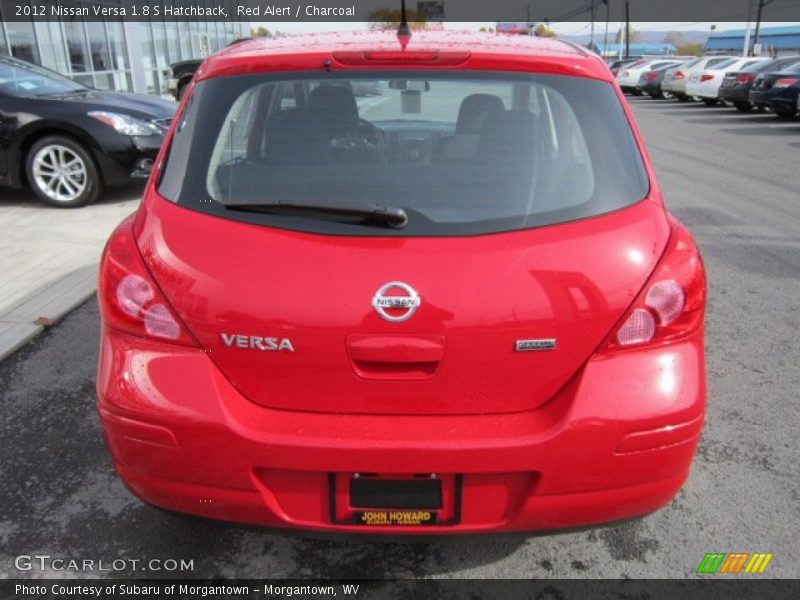 Red Alert / Charcoal 2012 Nissan Versa 1.8 S Hatchback
