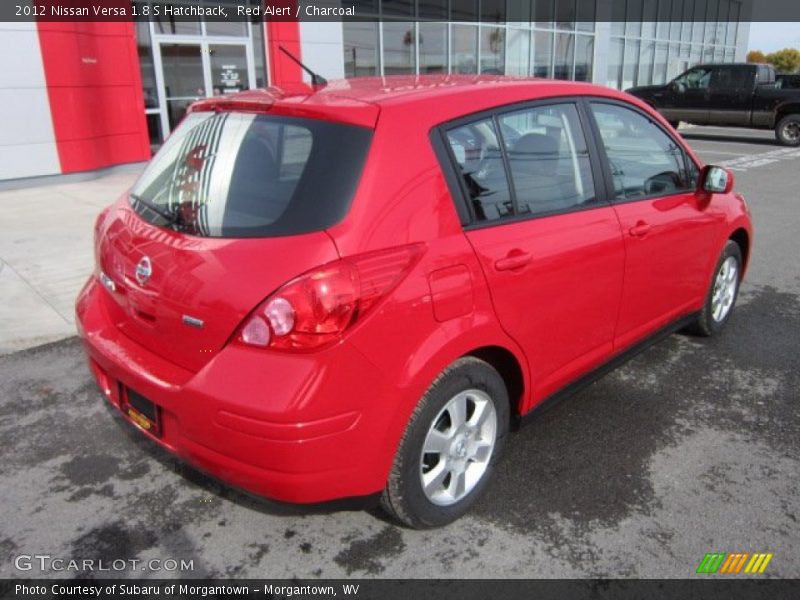 Red Alert / Charcoal 2012 Nissan Versa 1.8 S Hatchback