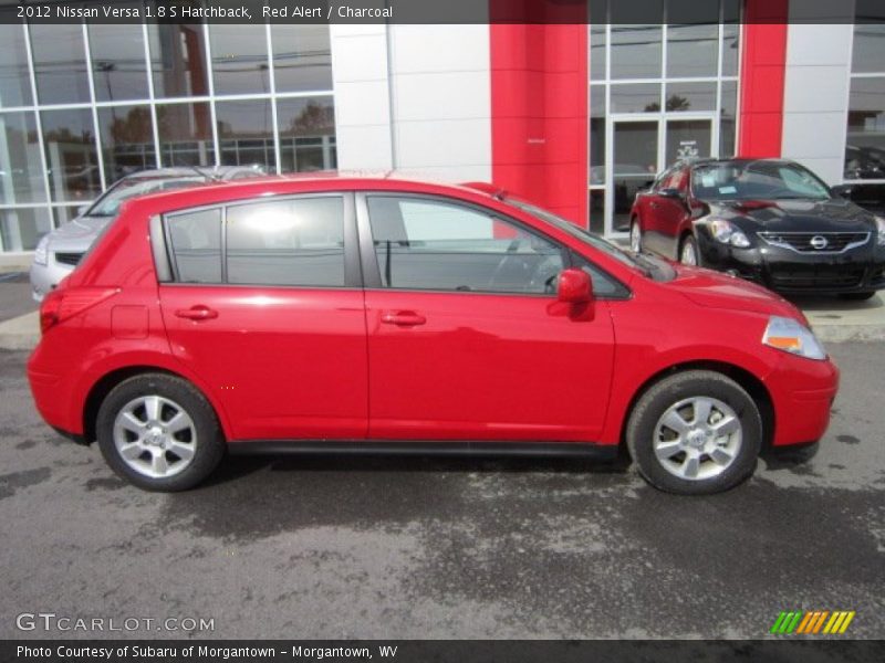 Red Alert / Charcoal 2012 Nissan Versa 1.8 S Hatchback