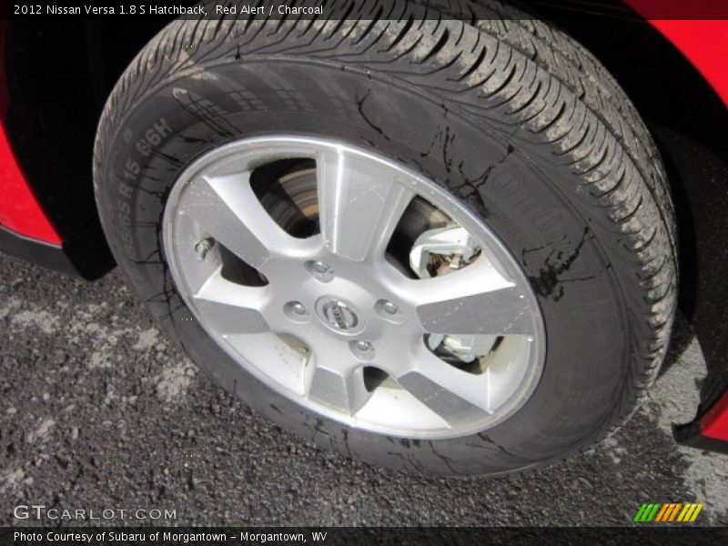 Red Alert / Charcoal 2012 Nissan Versa 1.8 S Hatchback