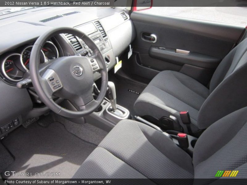 Red Alert / Charcoal 2012 Nissan Versa 1.8 S Hatchback