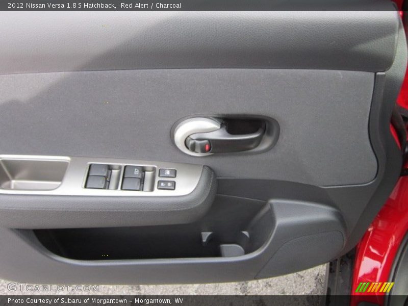 Red Alert / Charcoal 2012 Nissan Versa 1.8 S Hatchback