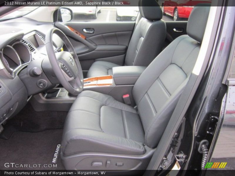  2012 Murano LE Platinum Edition AWD Black Interior