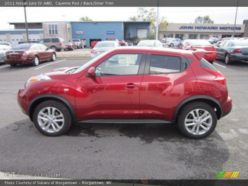 Cayenne Red / Black/Silver Trim 2011 Nissan Juke SV AWD