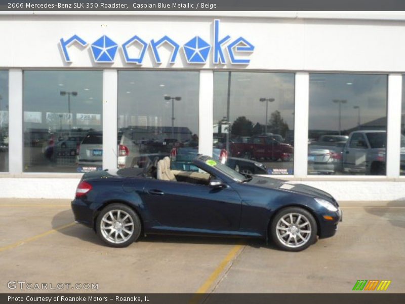 Caspian Blue Metallic / Beige 2006 Mercedes-Benz SLK 350 Roadster
