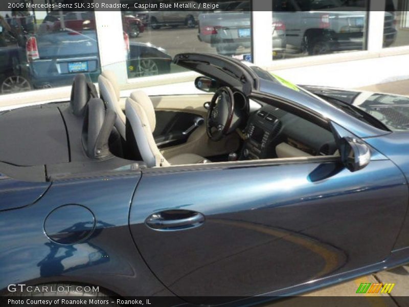 Caspian Blue Metallic / Beige 2006 Mercedes-Benz SLK 350 Roadster